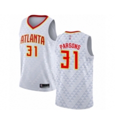 Men's Atlanta Hawks #31 Chandler Parsons Authentic White Basketball Jersey - Association Edition