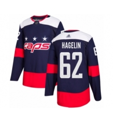 Men's Washington Capitals #62 Carl Hagelin Authentic Navy Blue 2018 Stadium Series Hockey Jersey