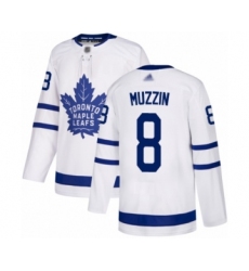Youth Toronto Maple Leafs #8 Jake Muzzin Authentic White Away Hockey Jersey