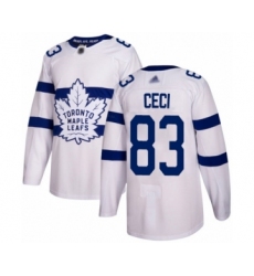 Men's Toronto Maple Leafs #83 Cody Ceci Authentic White 2018 Stadium Series Hockey Jersey