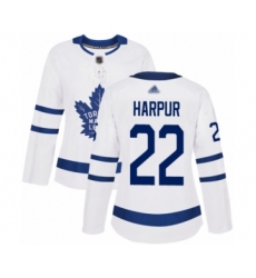 Women's Toronto Maple Leafs #22 Ben Harpur Authentic White Away Hockey Jersey