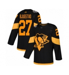 Women's Pittsburgh Penguins #27 Nick Bjugstad Authentic Black 2019 Stadium Series Hockey Jersey
