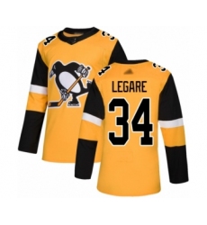 Youth Pittsburgh Penguins #34 Nathan Legare Authentic Gold Alternate Hockey Jersey