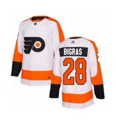 Youth Philadelphia Flyers #28 Chris Bigras Authentic White Away Hockey Jersey