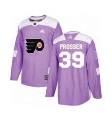 Youth Philadelphia Flyers #39 Nate Prosser Authentic Purple Fights Cancer Practice Hockey Jersey