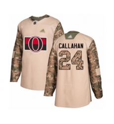 Youth Ottawa Senators #24 Ryan Callahan Authentic Camo Veterans Day Practice Hockey Jersey