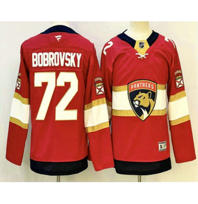 Youth Florida Panthers #72 Sergei Bobrovsky Red Authentic Jersey