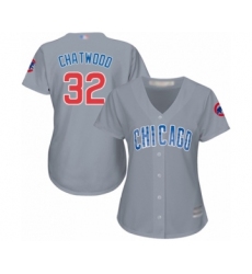 Women's Chicago Cubs #32 Tyler Chatwood Authentic Grey Road Cool Base Baseball Player Jersey