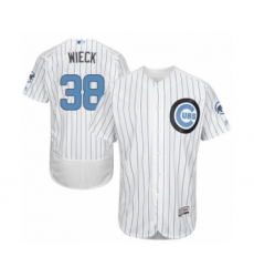 Men's Chicago Cubs #38 Brad Wieck Authentic White 2016 Father's Day Fashion Flex Base Baseball Player Jersey