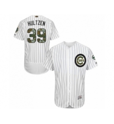 Men's Chicago Cubs #39 Danny Hultzen Authentic White 2016 Memorial Day Fashion Flex Base Baseball Player Jersey