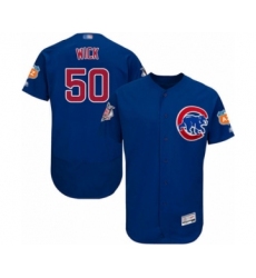 Men's Chicago Cubs #50 Rowan Wick Royal Blue Alternate Flex Base Authentic Collection Baseball Player Jersey