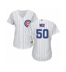 Women's Chicago Cubs #50 Rowan Wick Authentic White Home Cool Base Baseball Player Jersey