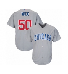 Youth Chicago Cubs #50 Rowan Wick Authentic Grey Road Cool Base Baseball Player Jersey