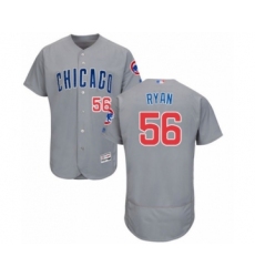 Men's Chicago Cubs #56 Kyle Ryan Grey Road Flex Base Authentic Collection Baseball Player Jersey