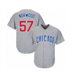 Youth Chicago Cubs #57 James Norwood Authentic Grey Road Cool Base Baseball Player Jersey