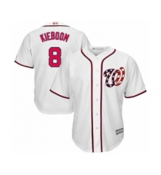 Youth Washington Nationals #8 Carter Kieboom Authentic White Home Cool Base Baseball Player Jersey