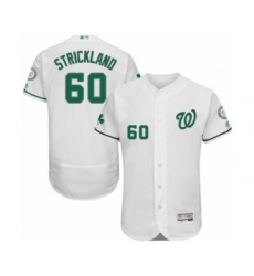 Men's Washington Nationals #60 Hunter Strickland White Celtic Flexbase Authentic Collection Baseball Player Jersey