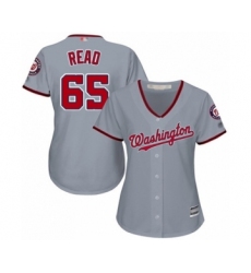 Women's Washington Nationals #65 Raudy Read Authentic Grey Road Cool Base Baseball Player Jersey