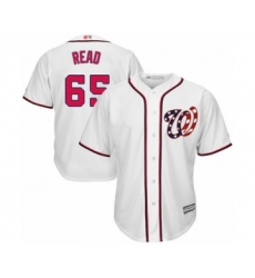 Youth Washington Nationals #65 Raudy Read Authentic White Home Cool Base Baseball Player Jersey