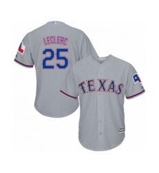 Youth Texas Rangers #25 Jose Leclerc Authentic Grey Road Cool Base Baseball Player Jersey