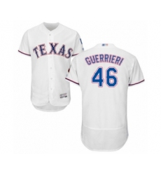 Men's Texas Rangers #46 Taylor Guerrieri White Home Flex Base Authentic Collection Baseball Player Jersey