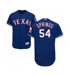 Men's Texas Rangers #54 Jeffrey Springs Royal Blue Alternate Flex Base Authentic Collection Baseball Player Jersey