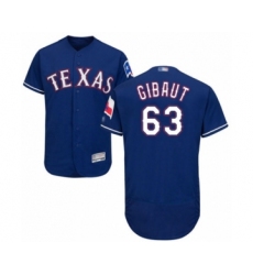 Men's Texas Rangers #63 Ian Gibaut Royal Blue Alternate Flex Base Authentic Collection Baseball Player Jersey