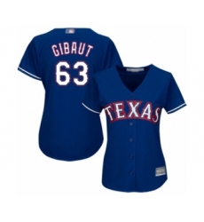 Women's Texas Rangers #63 Ian Gibaut Authentic Royal Blue Alternate 2 Cool Base Baseball Player Jersey