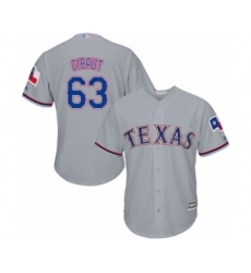 Youth Texas Rangers #63 Ian Gibaut Authentic Grey Road Cool Base Baseball Player Jersey