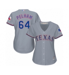 Women's Texas Rangers #64 C.D. Pelham Authentic Grey Road Cool Base Baseball Player Jersey