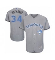 Men's Toronto Blue Jays #34 Matt Shoemaker Authentic Gray 2016 Father's Day Fashion Flex Base Baseball Player Jersey