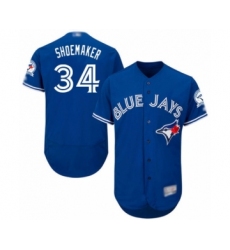 Men's Toronto Blue Jays #34 Matt Shoemaker Blue Alternate Flex Base Authentic Collection Baseball Player Jersey