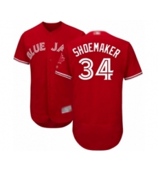 Men's Toronto Blue Jays #34 Matt Shoemaker Scarlet Alternate Flex Base Authentic Collection Alternate Baseball Player Jersey