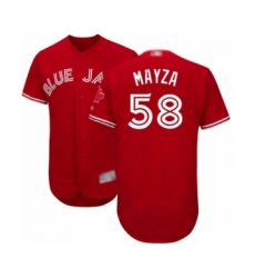 Men's Toronto Blue Jays #58 Tim Mayza Scarlet Alternate Flex Base Authentic Collection Alternate Baseball Player Jersey