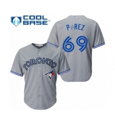 Youth Toronto Blue Jays #69 Hector Perez Authentic Grey Road Baseball Player Jersey
