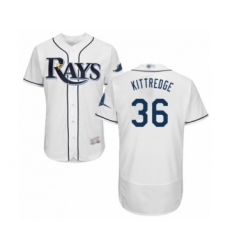 Men's Tampa Bay Rays #36 Andrew Kittredge Home White Home Flex Base Authentic Collection Baseball Player Jersey