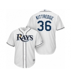Youth Tampa Bay Rays #36 Andrew Kittredge Authentic White Home Cool Base Baseball Player Jersey