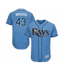 Men's Tampa Bay Rays #43 Mike Brosseau Columbia Alternate Flex Base Authentic Collection Baseball Player Jersey