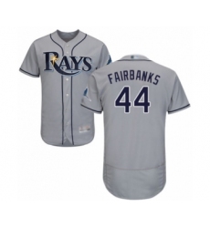 Men's Tampa Bay Rays #44 Peter Fairbanks Grey Road Flex Base Authentic Collection Baseball Player Jersey
