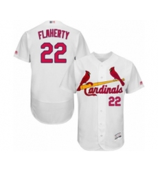 Men's St. Louis Cardinals #22 Jack Flaherty White Home Flex Base Authentic Collection Baseball Player Jersey