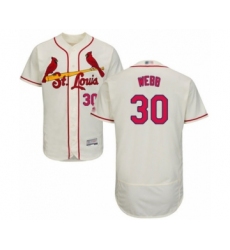 Men's St. Louis Cardinals #30 Tyler Webb Cream Alternate Flex Base Authentic Collection Baseball Player Jersey