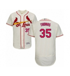 Men's St. Louis Cardinals #35 Lane Thomas Cream Alternate Flex Base Authentic Collection Baseball Player Jersey