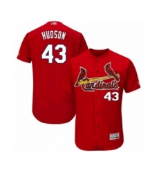 Men's St. Louis Cardinals #43 Dakota Hudson Red Alternate Flex Base Authentic Collection Baseball Player Jersey