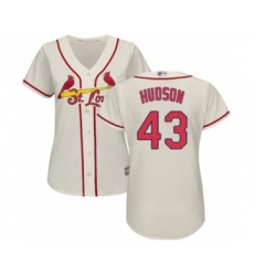 Women's St. Louis Cardinals #43 Dakota Hudson Authentic Cream Alternate Cool Base Baseball Player Jersey