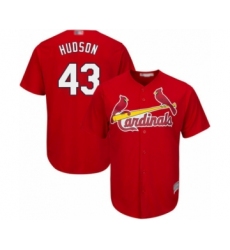Youth St. Louis Cardinals #43 Dakota Hudson Authentic Red Alternate Cool Base Baseball Player Jersey