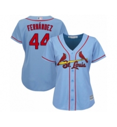 Women's St. Louis Cardinals #44 Junior Fernandez Authentic Light Blue Alternate Cool Base Baseball Player Jersey