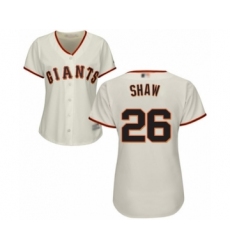Women's San Francisco Giants #26 Chris Shaw Authentic Cream Home Cool Base Baseball Player Jersey