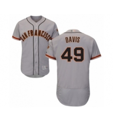 Men's San Francisco Giants #49 Jaylin Davis Grey Road Flex Base Authentic Collection Baseball Player Jersey