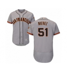 Men's San Francisco Giants #51 Conner Menez Grey Road Flex Base Authentic Collection Baseball Player Jersey