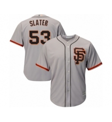 Men's San Francisco Giants #53 Austin Slater Grey Alternate Flex Base Authentic Collection Baseball Player Jersey
